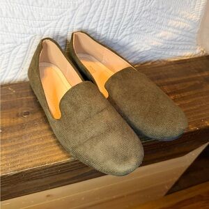 Olive Green Woman’s Slip-On Shoes